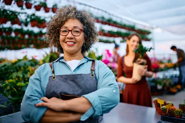 Flower business owner